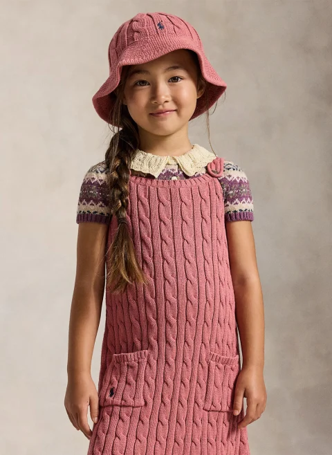 Рокля от фино плетиво 'Cable' Ralph Lauren Kids 2-7 — снимка 3