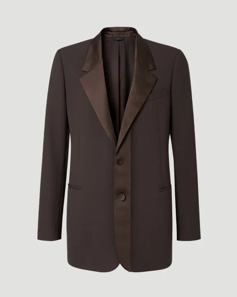 Wool Blazer in Brown