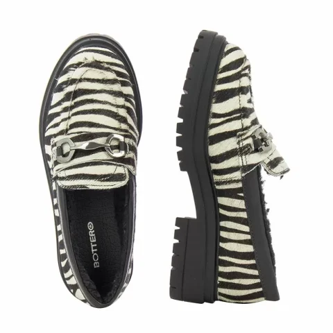 Дамски Лоуфър BOTTERO – 342204 ZEBRA/PRETO — снимка 5