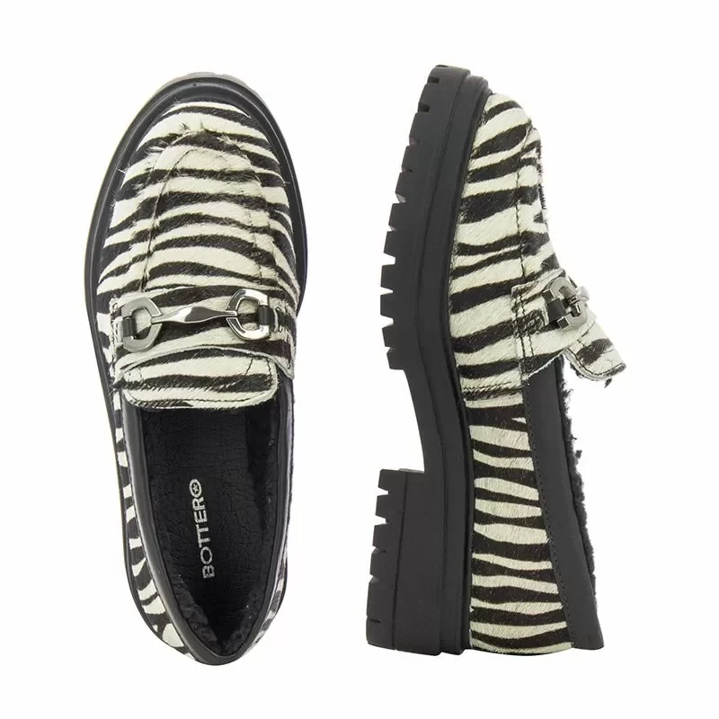 Дамски Лоуфър BOTTERO – 342204 ZEBRA/PRETO — снимка 5