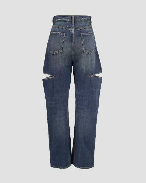 Cut-Out Jeans in Blue — снимка 3