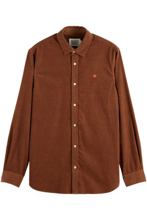 Риза Regular-Fit Corduroy 181235 210 soft silt
