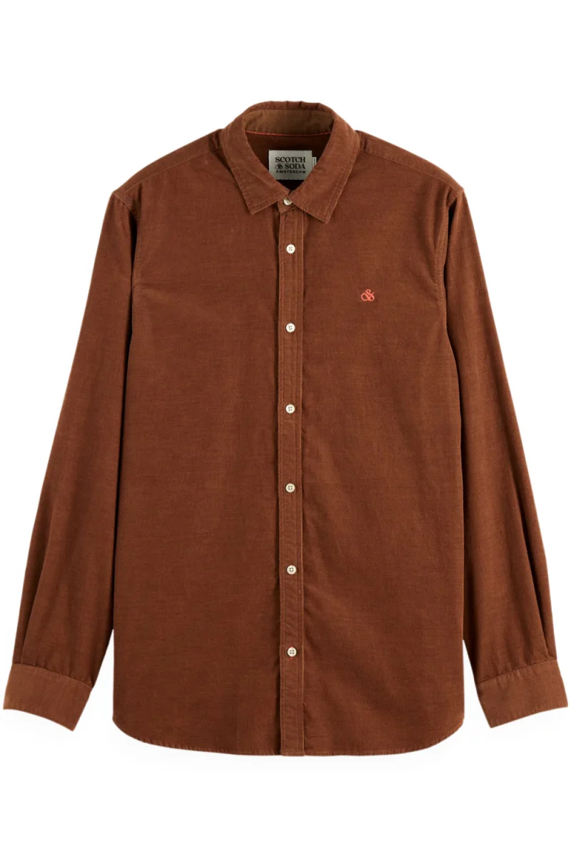 Риза Regular-Fit Corduroy 181235 210 soft silt