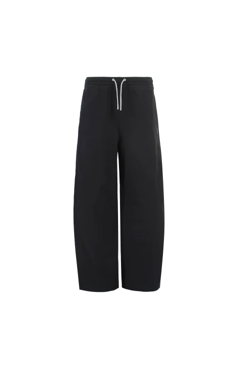 Rhinestone-Detailed Track Pants in Black