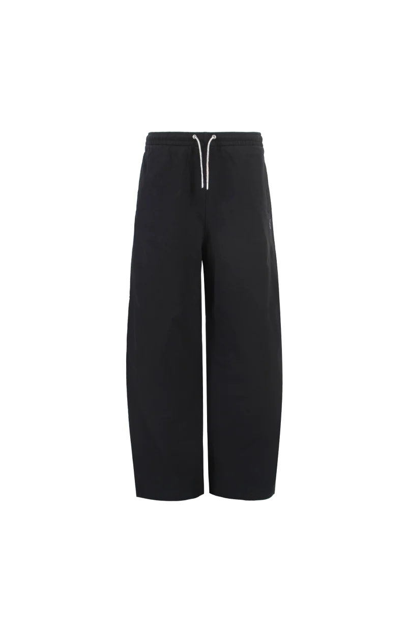 Rhinestone-Detailed Track Pants in Black
