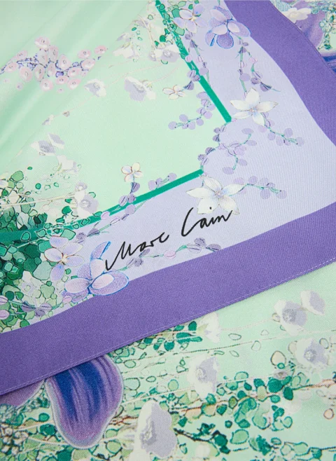 Шал от коприна с принт Marc Cain Glam — снимка 2