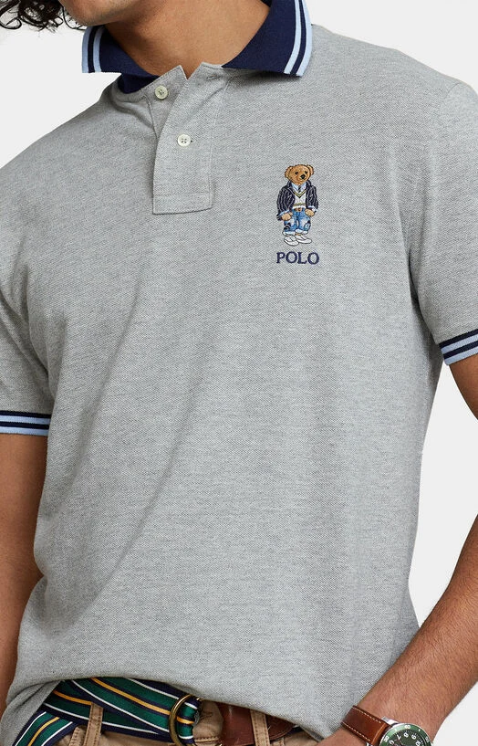 Поло-шърт с контрастни ленти и Polo Bear бродерия — снимка 4
