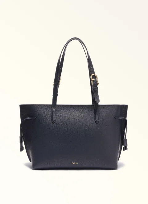 Кожена 'Tote' чанта Furla Ava Ink Blue