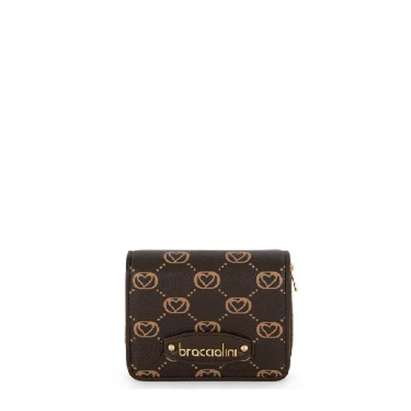 Дамски кафяв портфейл Monogram Braccialini