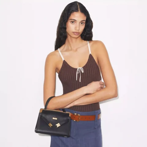 Дамска черна чанта Lee Radziwill TORY BURCH — снимка 11