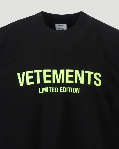 Black T-Shirt with Neon Logo — снимка 3