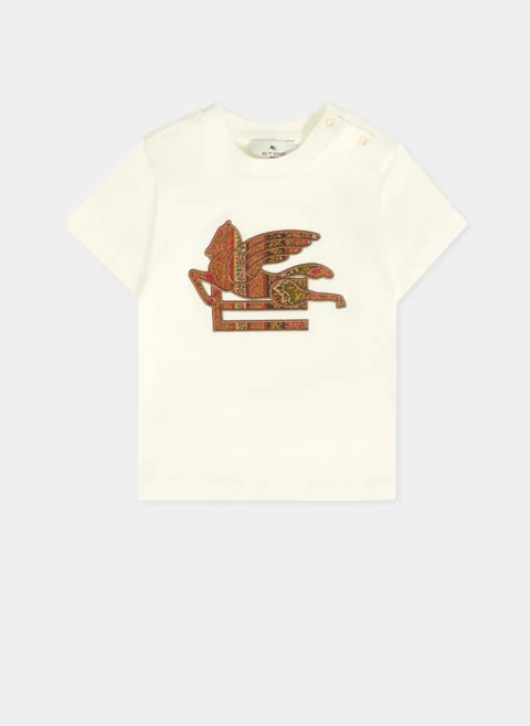 Тишърт с бродерия 'Pegasus' Etro Kids
