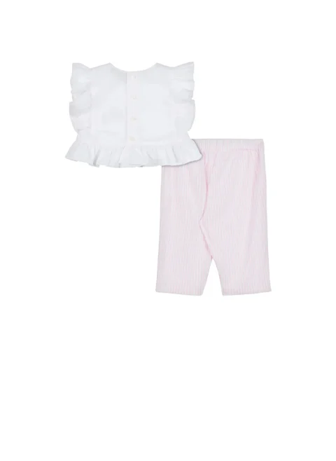 Комплект с рюш детайли Moschino Kids — снимка 2