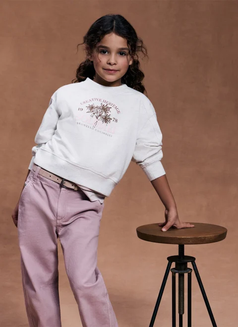 Панталон с монили Brunello Cucinelli Kids 8 — снимка 13