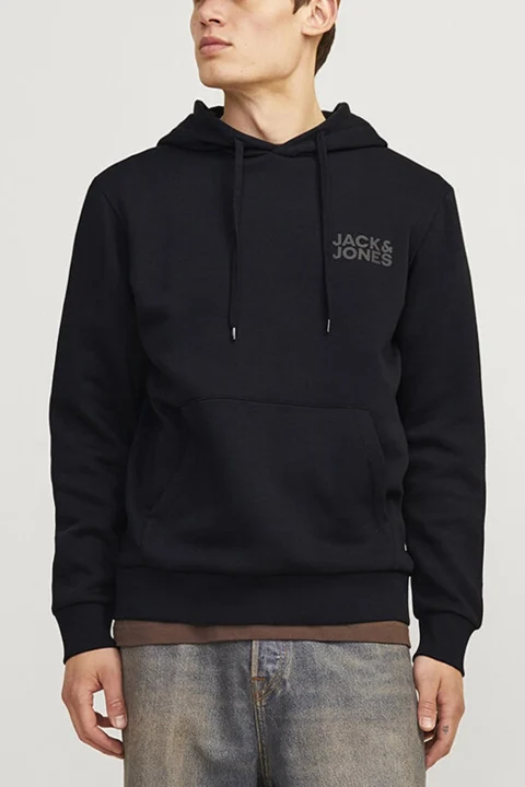 Суичър Jjecorp Logo Hood 12152840 C-N10 black/small print — снимка 2