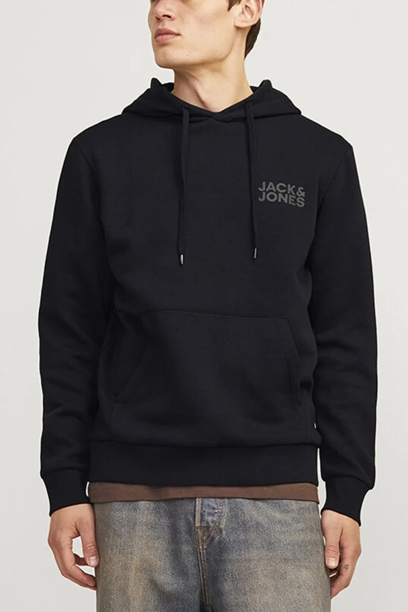 Суичър Jjecorp Logo Hood 12152840 C-N10 black/small print — снимка 2