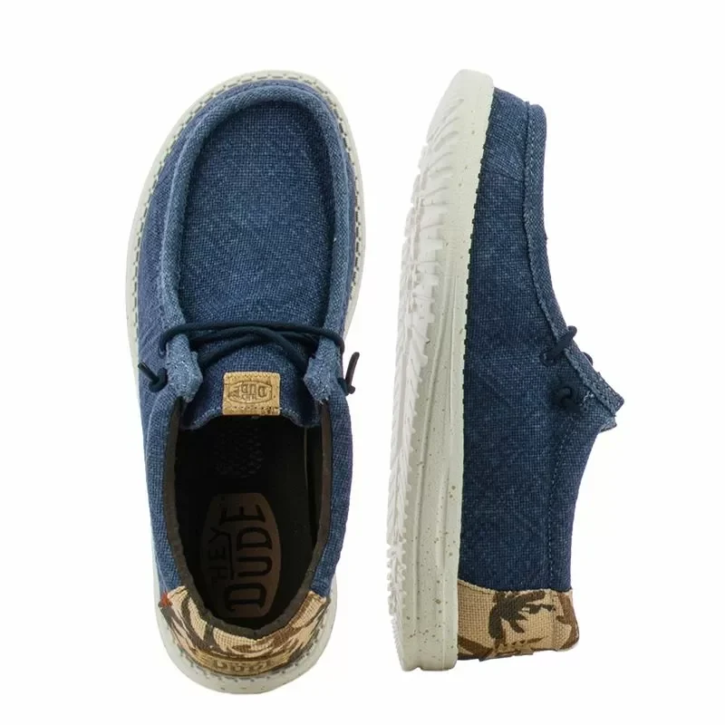 Мъжки Ежедневни HEY DUDE – 43087-4UJ WALLY PALM NAVY/RED — снимка 5