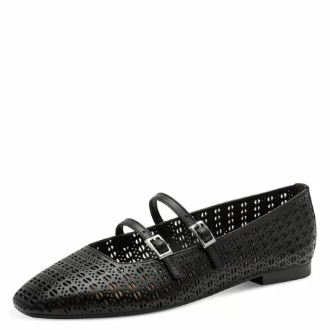 Балерини TAMARIS – 1-22132-46-006 BLACK STRUCT. — снимка 3