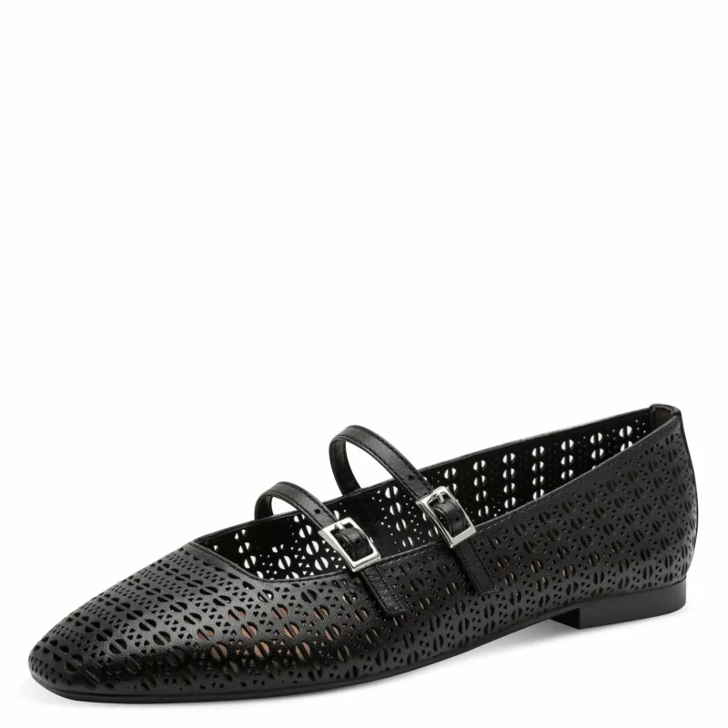 Балерини TAMARIS – 1-22132-46-006 BLACK STRUCT. — снимка 3