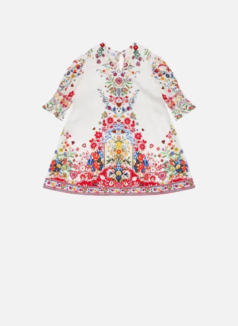 Рокля с лен 'Faith, luck & justice' Camilla Kids — снимка 2
