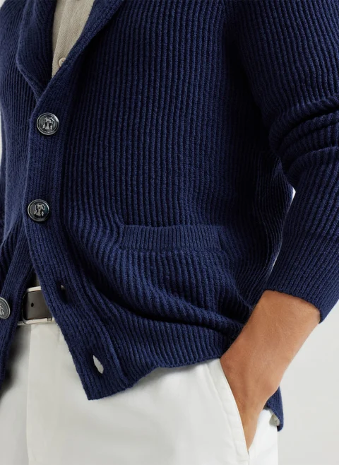 Жилетка с шал яка детайли Brunello Cucinelli — снимка 5