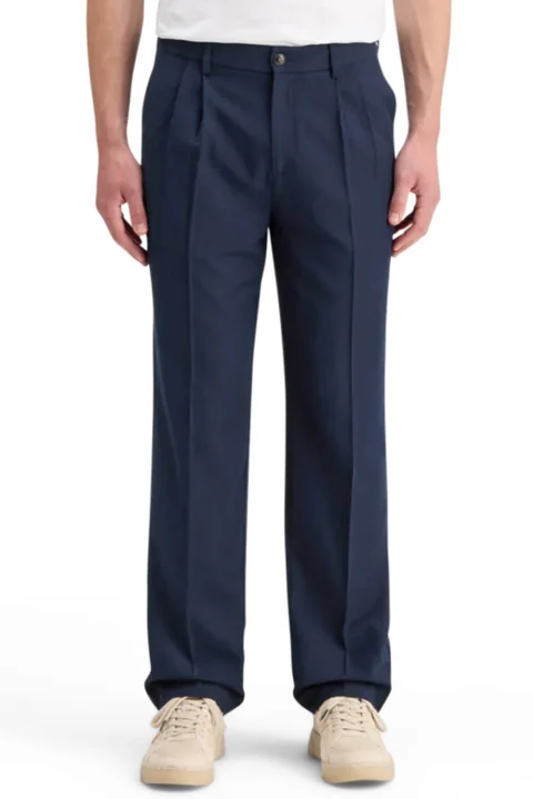 Панталон Relaxed Straight Fit Pleated Chino 178674 SC0002 night — снимка 2