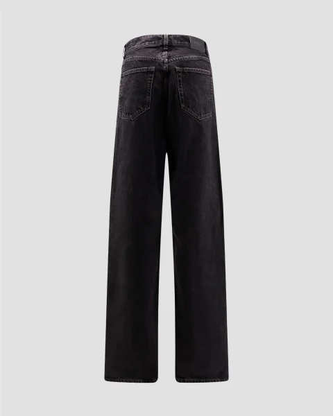 V-Waist Long Baggy Jeans in 90's French Black Denim — снимка 2