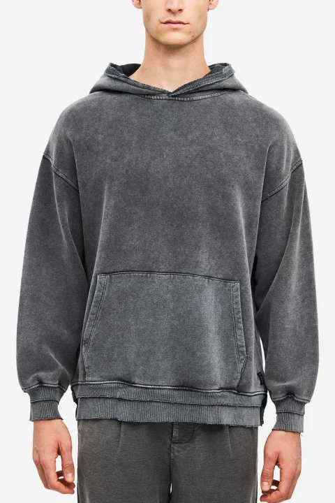 Суичър Relaxed Hoodie-Rib Details DLMH000146 vintage grey — снимка 2
