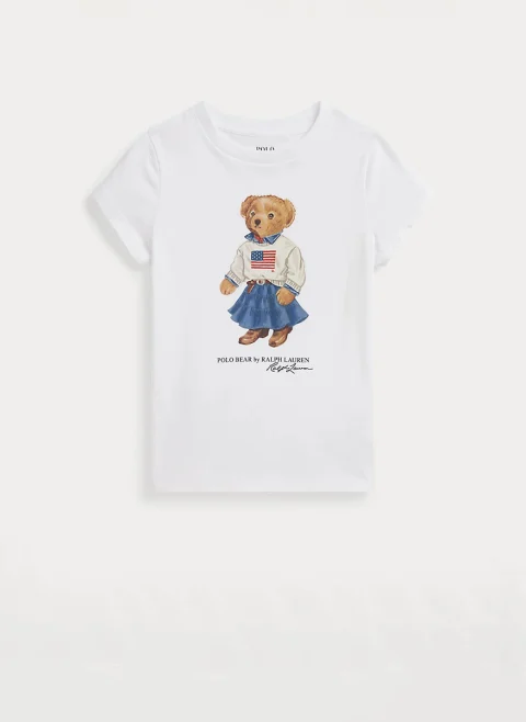 Тишърт с принт 'Polo Bear' Ralph Lauren Kids 2-6