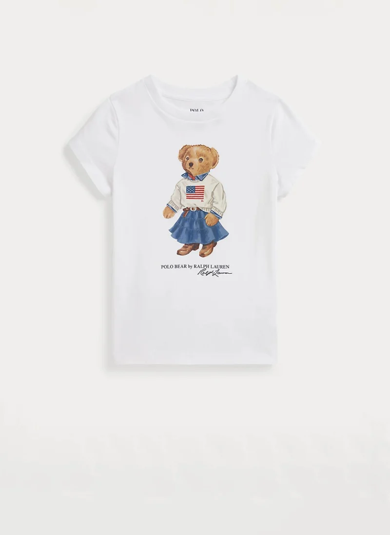 Тишърт с принт 'Polo Bear' Ralph Lauren Kids 2-6