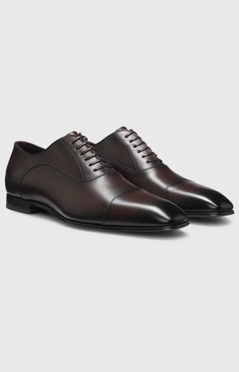 Кожени Оксфорд обувки BOSS BY BECKHAM — снимка 3