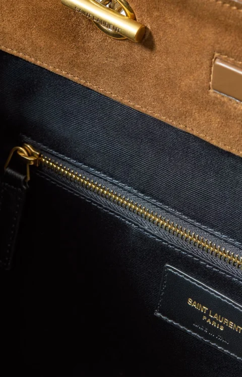 Niki Shopping Bag in Caramel Cognac Suede — снимка 5