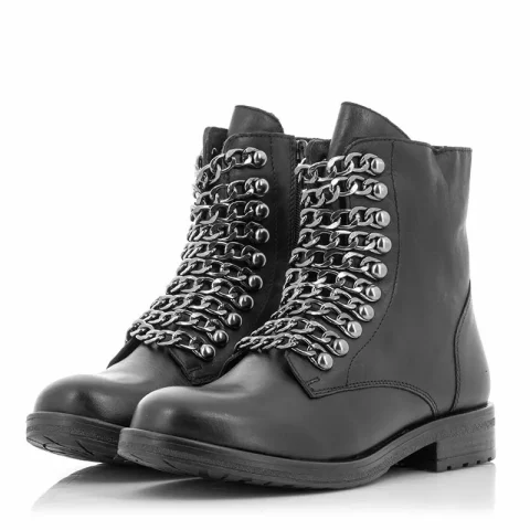 Дамски Равни Боти CARLO FABIANI – TOP 37 BLACK LEATHER — снимка 3