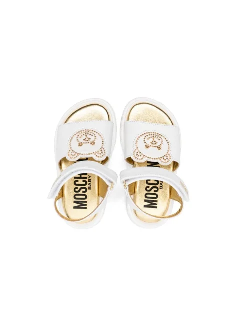 Сандали апликирани с мъниста Moschino Kids — снимка 3