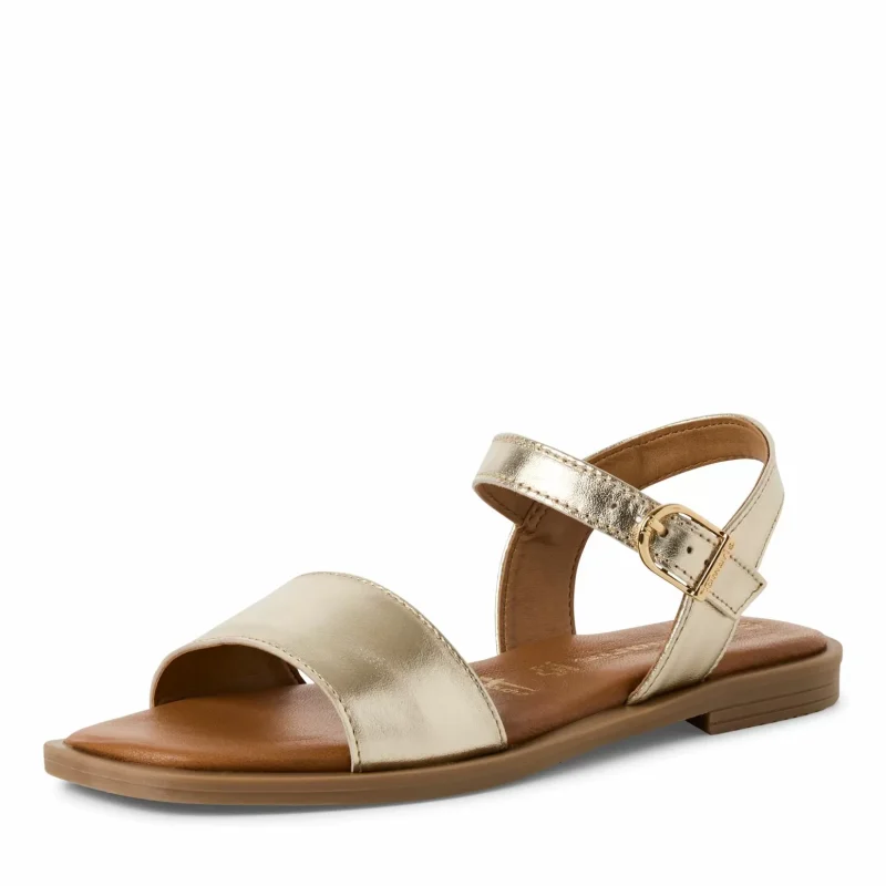 Дамски Равни Сандали TAMARIS – 1-28160-42-965 LIGHT GOLD MET — снимка 3