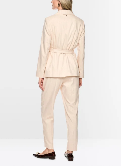 Сако с фино райе Marc Cain Collections — снимка 3