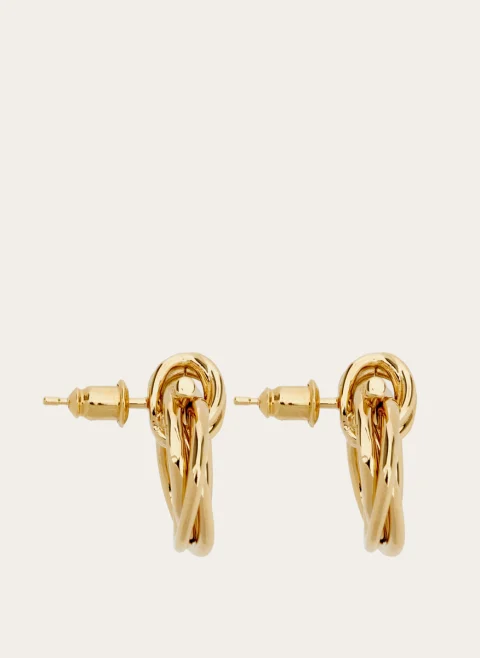 Обеци 'Twisted Gancini' Ferragamo — снимка 4