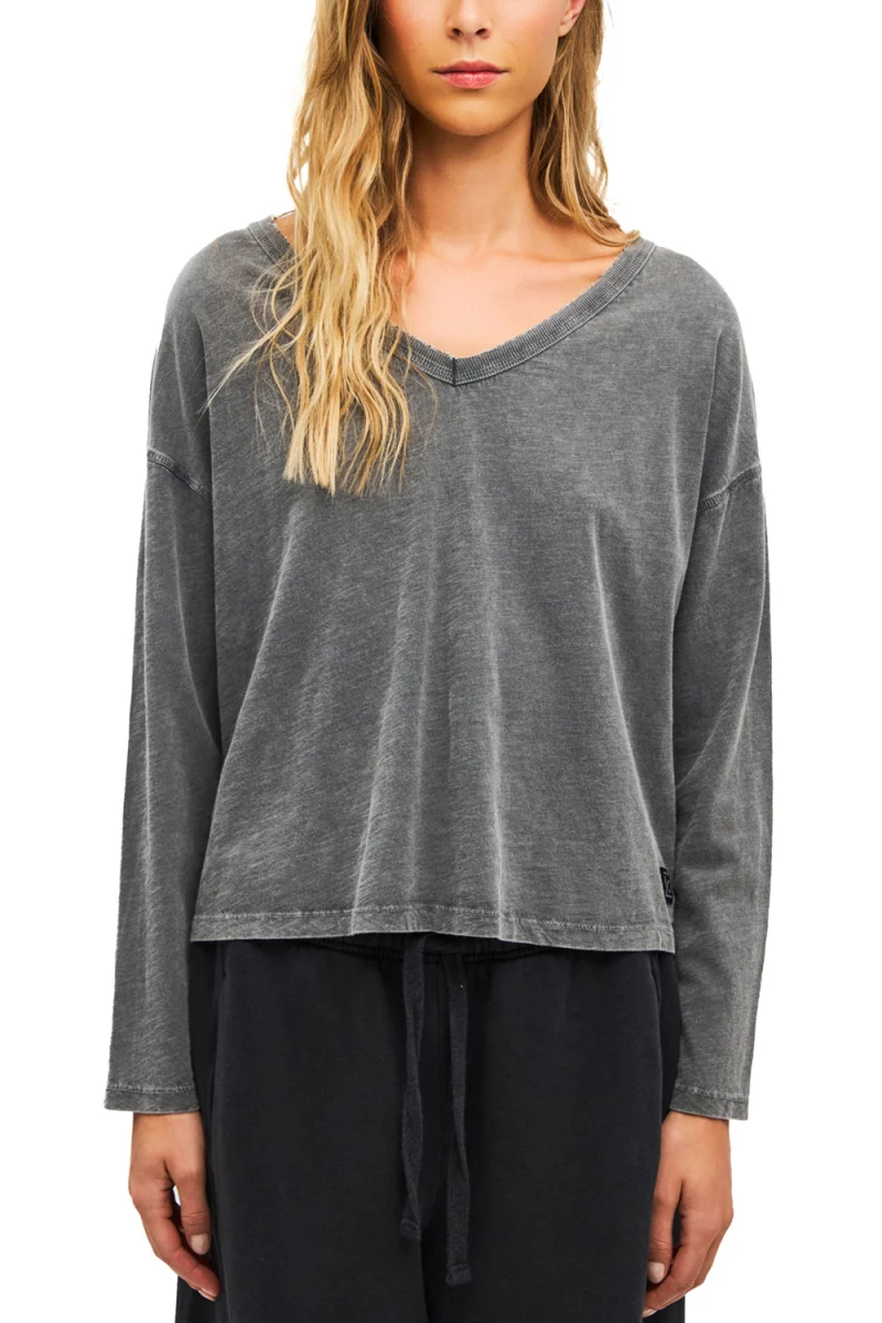 Блуза V Neck Relaxed DLWL000064 vintage grey