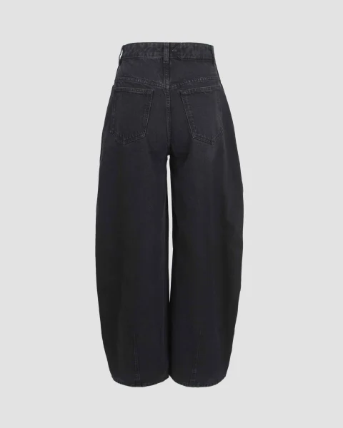 The Ovalo De-Nîmes Denim Pants in Black — снимка 2