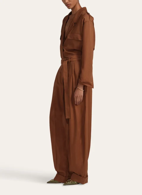 Панталон от фина вълна Ferragamo — снимка 4