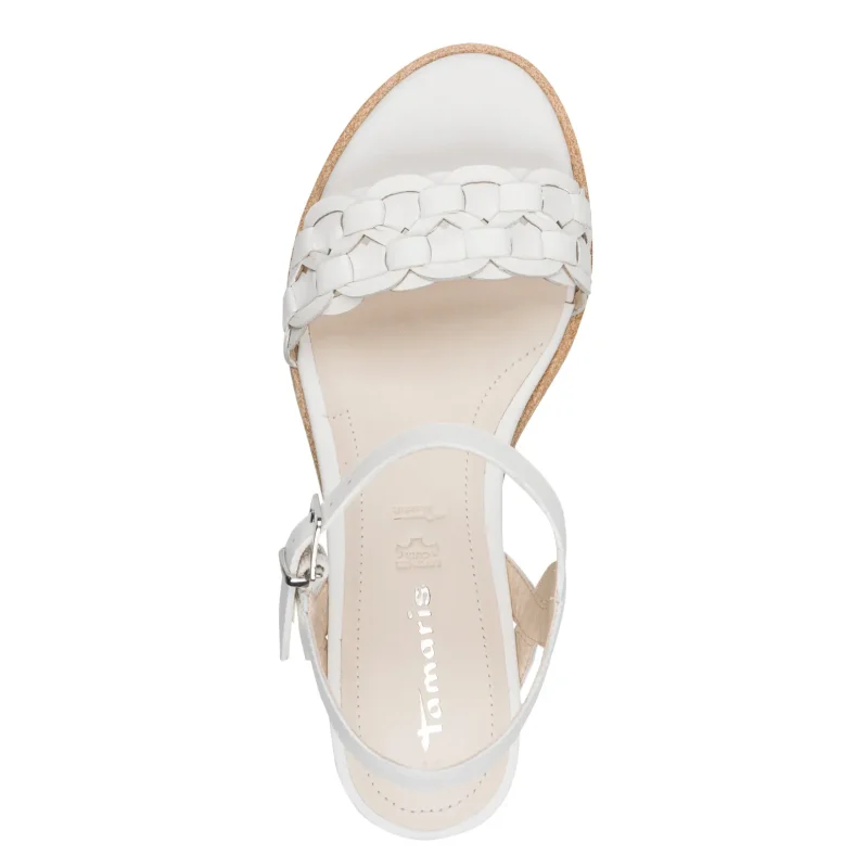 Дамски Сандали На Платформа TAMARIS – 1-28334-46-100 WHITE — снимка 5