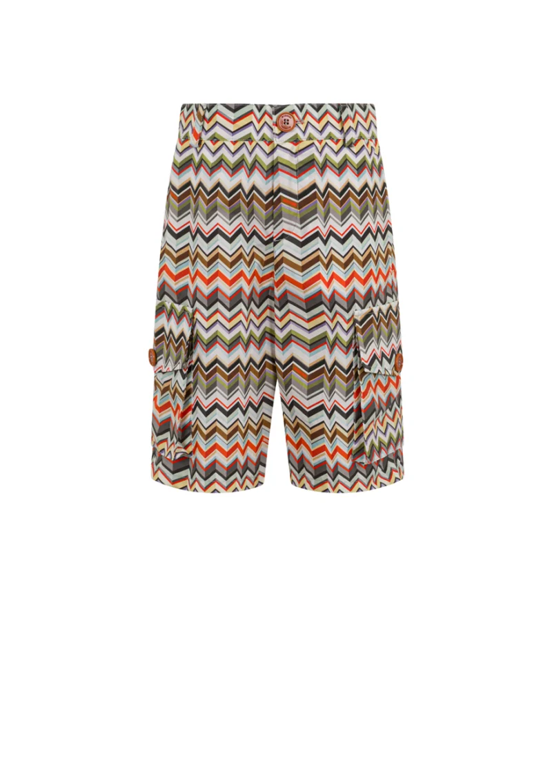 Къс панталон с принт 'Zig-Zag' Missoni Kids