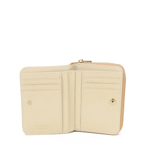 Дамски бежов портфейл Monogram Braccialini — снимка 5