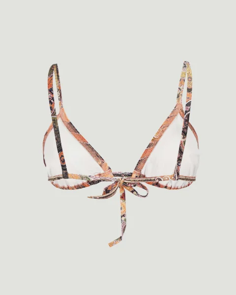 Printed Bikini Top in Orange — снимка 2