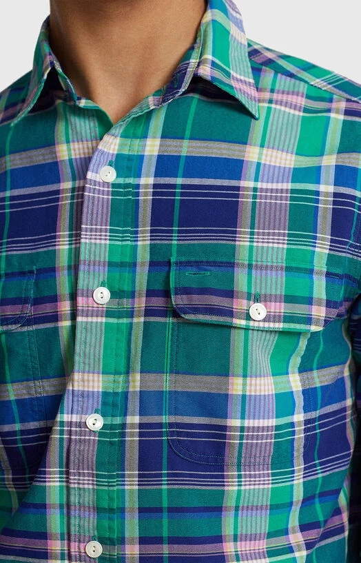 Карирана риза от памучна материя — снимка 4