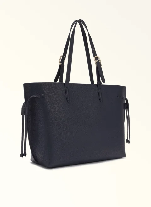 Кожена 'Tote' чанта Furla Ava Ink Blue Ink Blue L — снимка 6