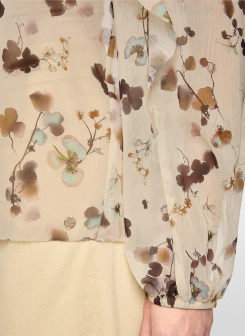 Ефирна блуза с флорален принт Marc Cain Collections — снимка 5