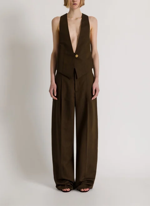Панталон с вълна Alberta Ferretti