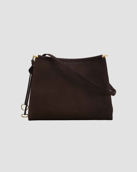 Le Click Medium Square Bag in Nubuck — снимка 3
