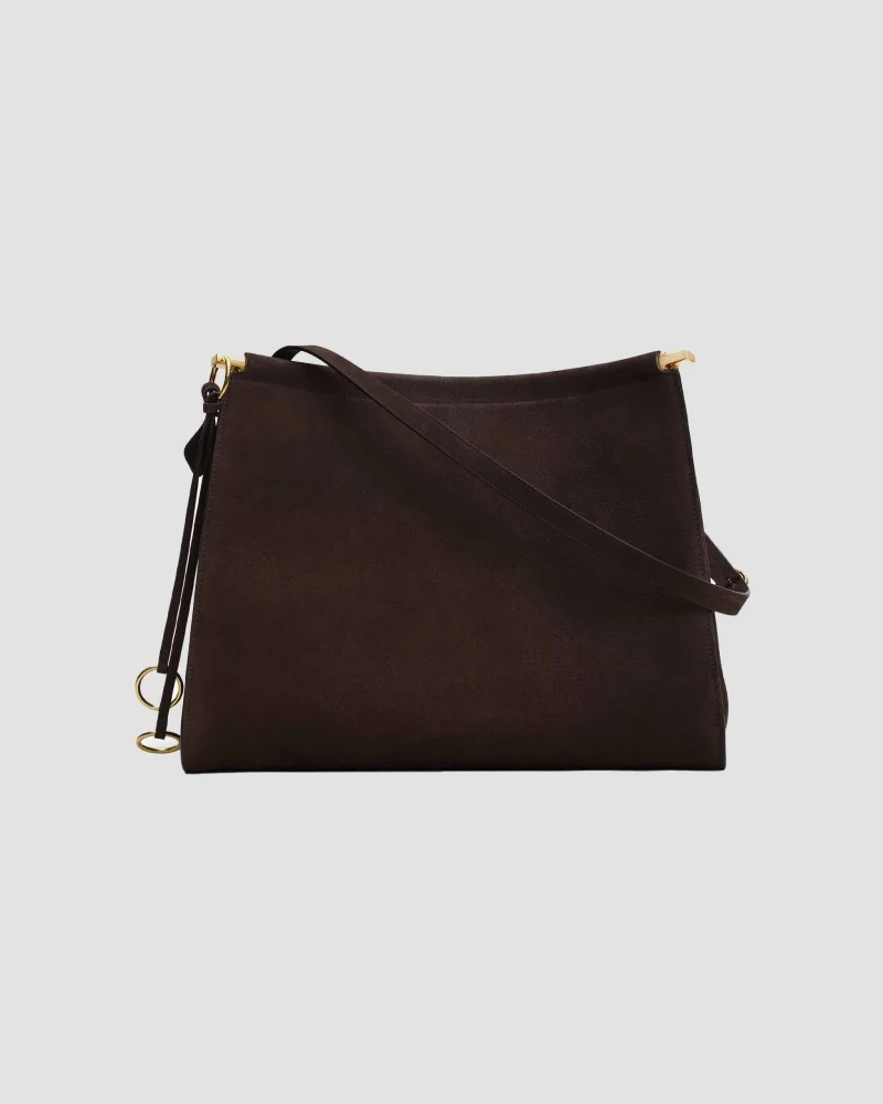 Le Click Medium Square Bag in Nubuck — снимка 3